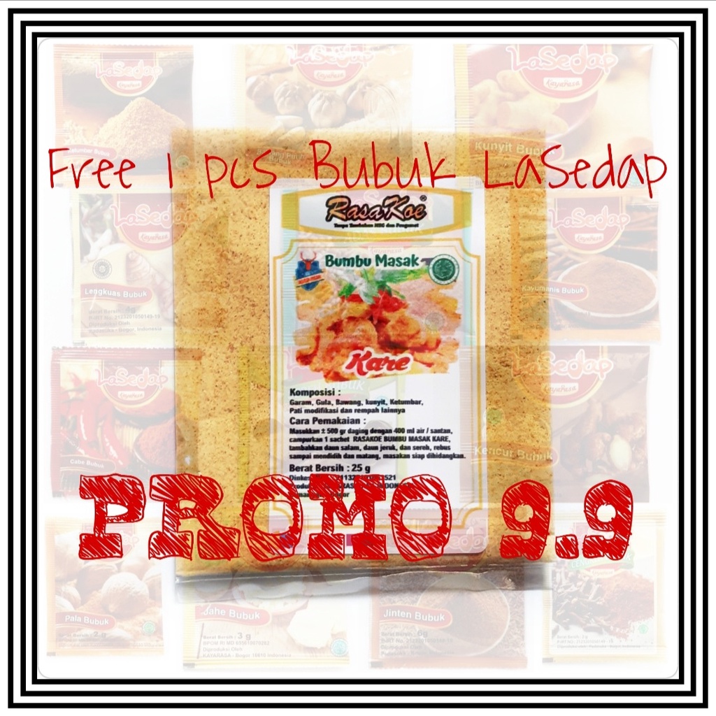 

Rasakoe Bumbu Masak Non MSG Kare 25gr