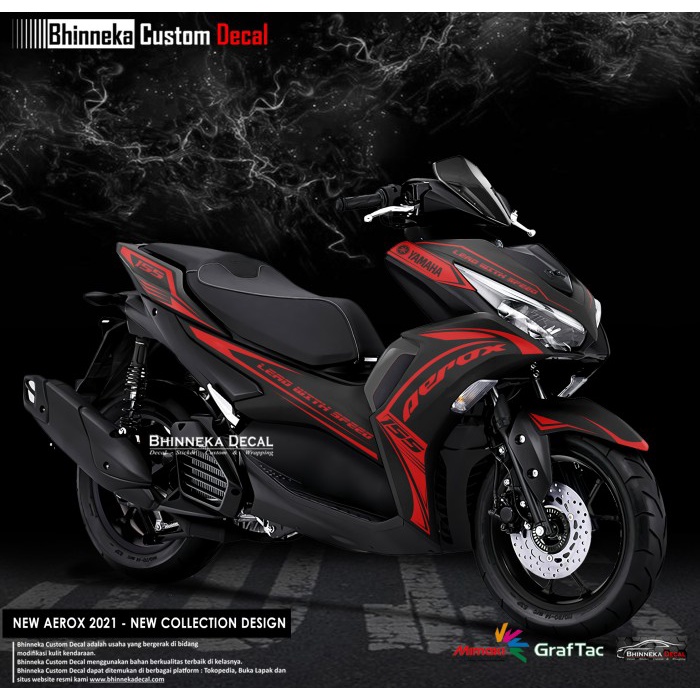 DECAL PREMIUM CLASS NEW AEROX 2021 RED