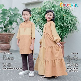 Jual TERMURAH!! SET SETELAN BAJU GAMIS ANAK PEREMPUAN MUSLIM CUTETRIK