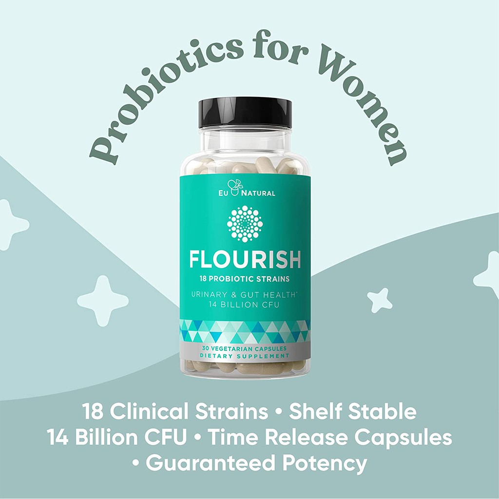 Eunatural / Eu Natural Flourish Probiotics 18 Strains  / Probiotic + Prebiotics 30 Kapsul ORI USA