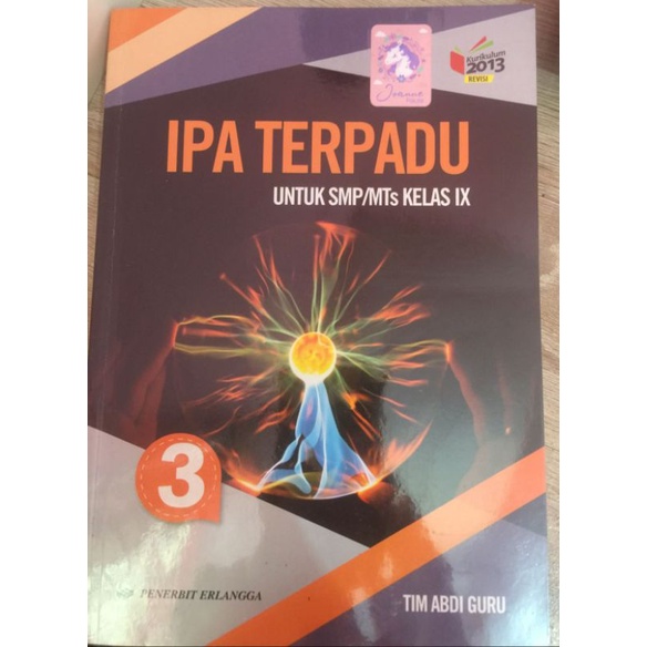 

BUKU IPA TERPADU SMP/MTs KELAS IX PENERBIT ERLANGGA | Buku IPA Terpadu 3 [BEKAS]
