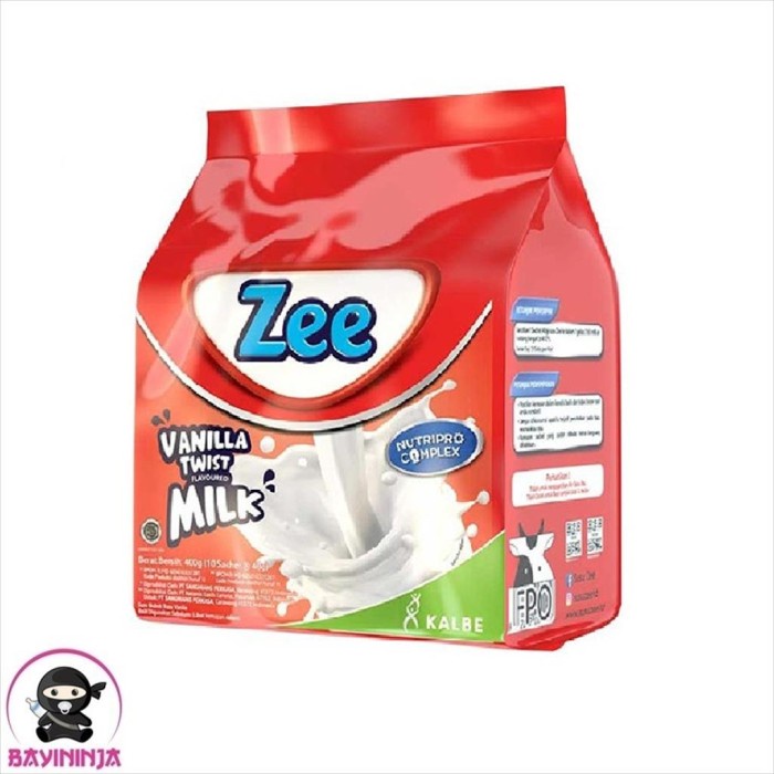 

ZEE Susu Bubuk Vanilla Twist Milk Bag 10 s x 40 g T-Ninjabayi 01