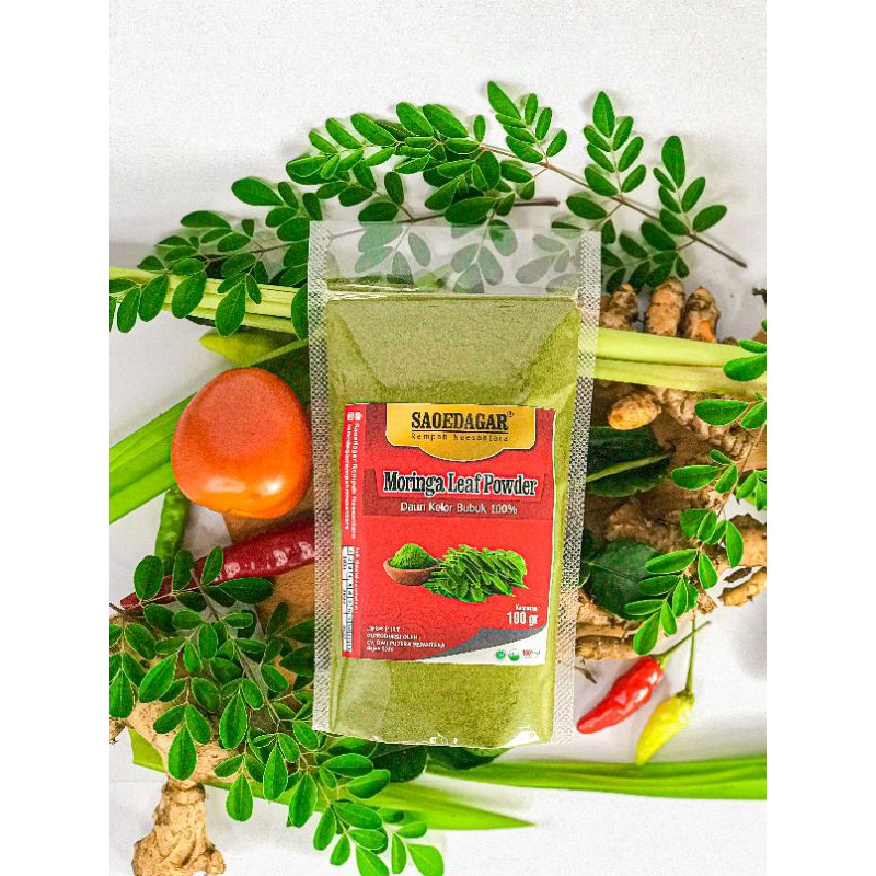 

Daun Kelor Bubuk 100gr / Moringa Leaf Powder Premium Quality