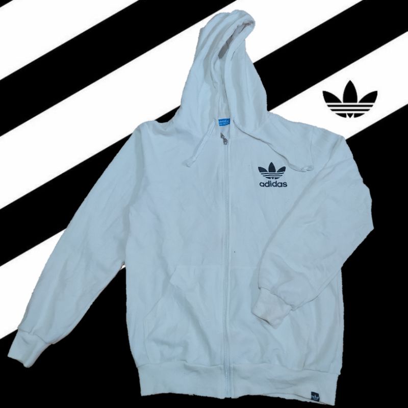 [Preclo] Hoodie ADIDAS Big Logo Putih Original Branded Sweatshirt