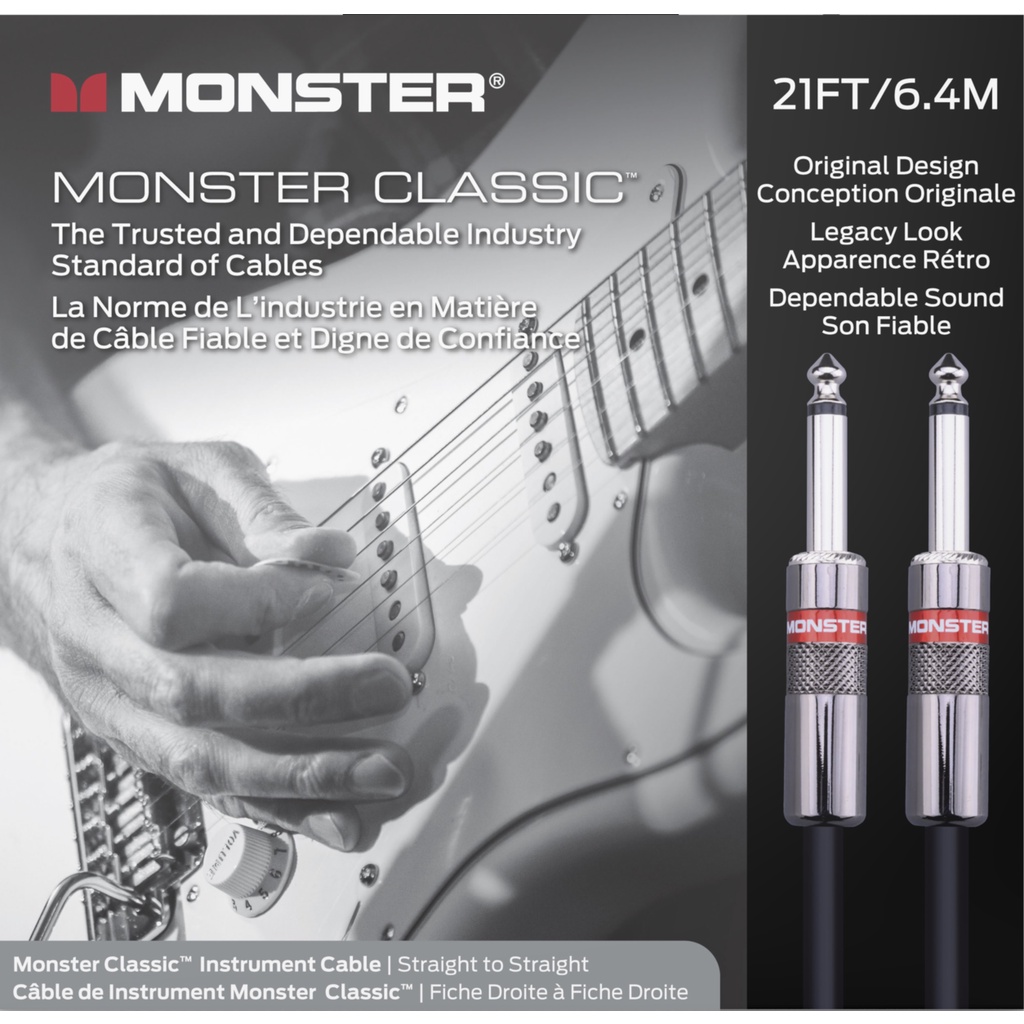 Monster® Prolink Monster Classic™ Instrument Cable 21 ft Straight to Straight