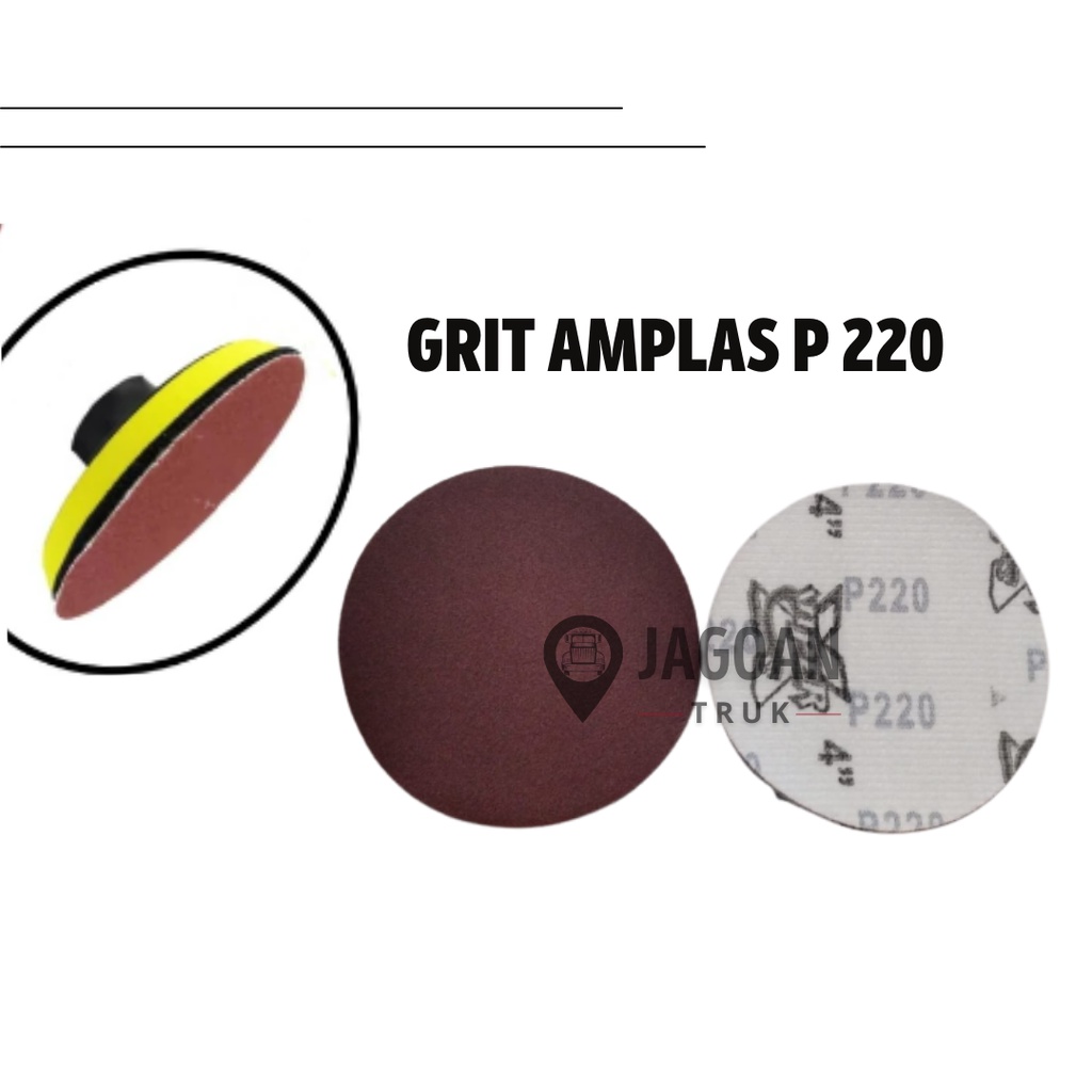 Ampelas Bulat Amplas 4&quot; Inch Grid Grit 60 80 100 120 150 180 220