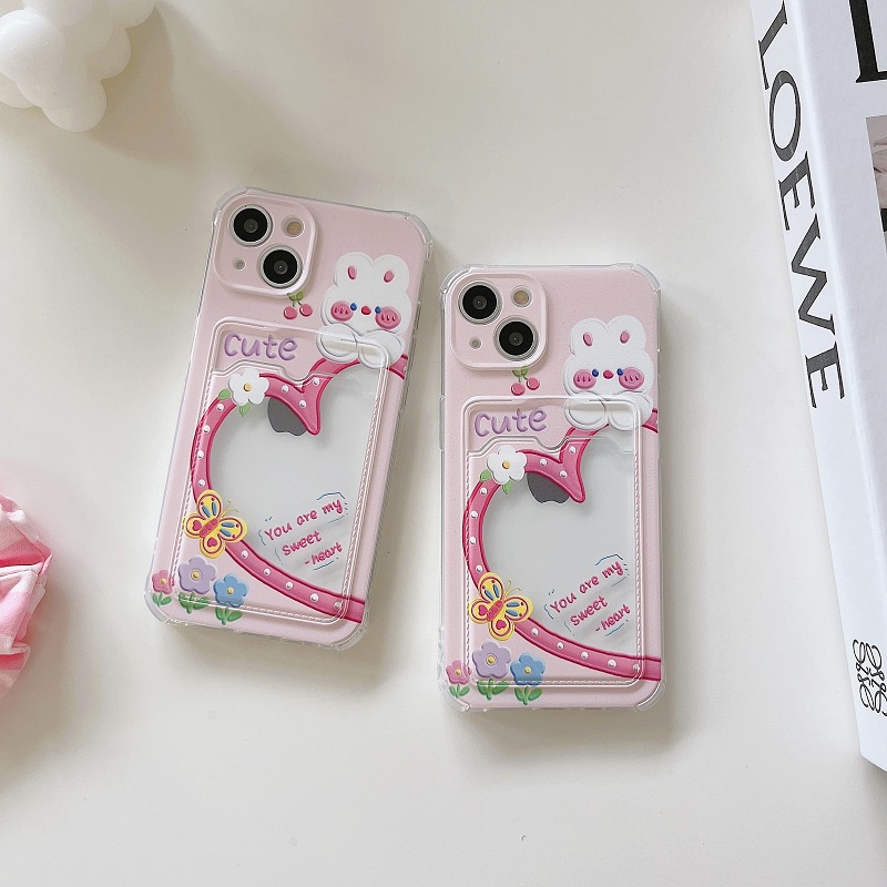 Soft Case Hp Gambar Kartun Kelinci Untuk iPhone 12 / 13pro / MAX / 11 / X / XR / XS MAX / 7 / 8plus