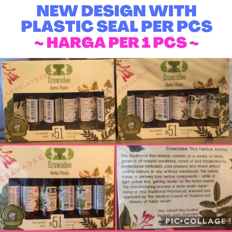 MINYAK ANGIN INHALER ERAWADEE NO. 51 - 100% ORI THAILAND