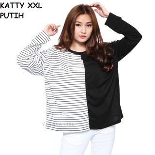  Baju Kaos Wanita Jumbo  Lengan Panjang Terbaru Kekinian 