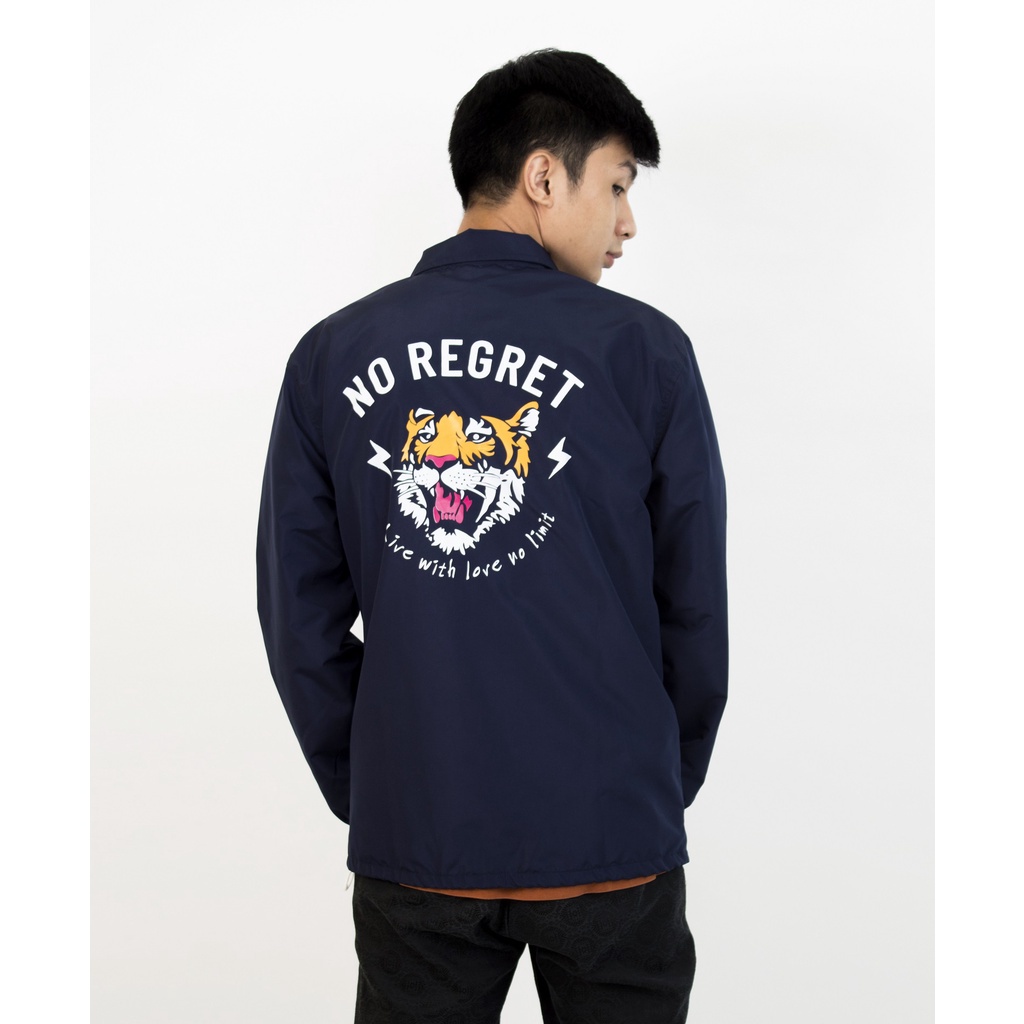 HIPNOP Regret Navy Jaket Coach Pria Outwear Unisex Parasut