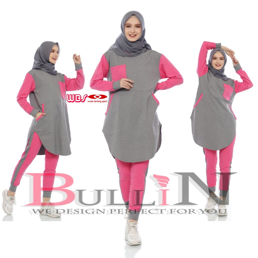 Set Tunik Tsabita Wanita Jumbo / Setelan Tunik Muslim Olahraga | Bullin