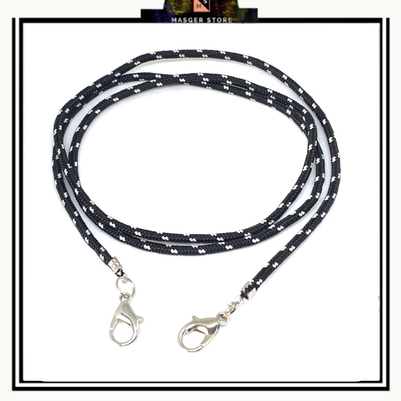 Kalung Strap Masker Tali Masker Kalung Mask Chain-Rope Blaster Black