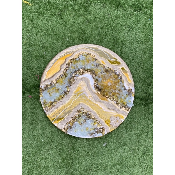 resin geode wall art pajangan dinding epoxy