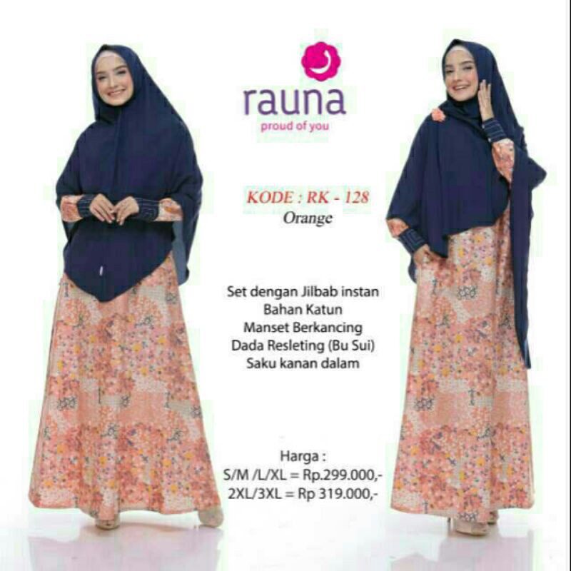 Gamis set hijab Rauna RK 128