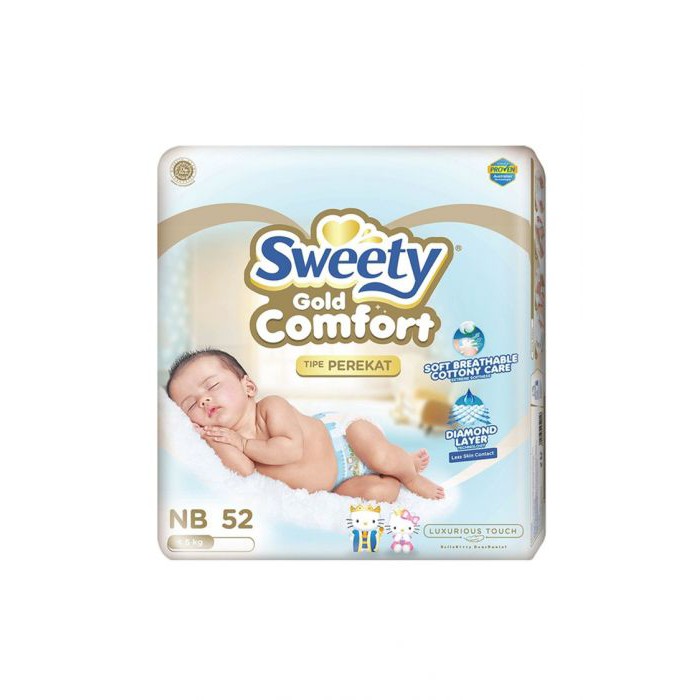 POPOK SWEETY GOLD COMFORT NB 52 / S50 / M48 PEREKAT