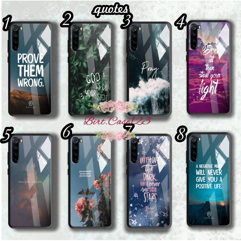 back case glass QUOTES Xiaomi Redmi 3 4a 5a 6 6a 7 7a 8 8a Pro 9 9a Note 3 4 5 6 7 8 9 10 Pro BC5354