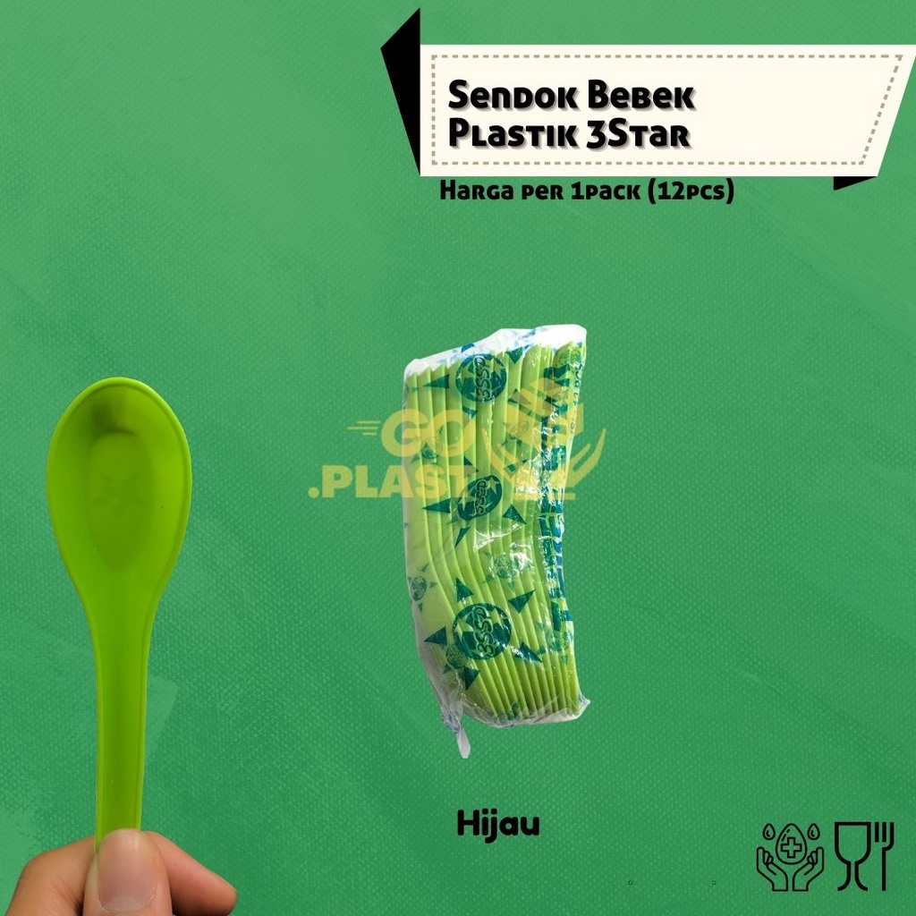 SENDOK BEBEK PLASTIK SENDOK BEBEK LOGO 3STAR