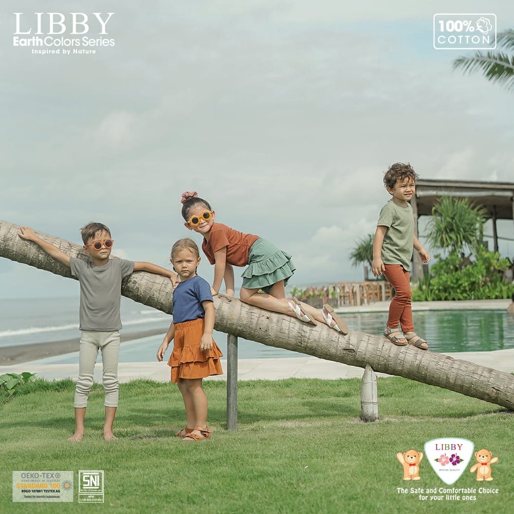 Libby 1 Pcs Lilo Skirt Earth Color Segitiga / Rok Celana Bayi 100% Cotton 0-3,3-6,6-12 Bulan, dan 3-4,5-6 Tahun 1 pack