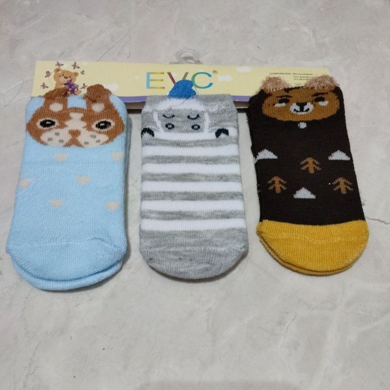 kaos Kaki Bayi EVC / ALYAJOY 3D Karakter  (3-12 bln)