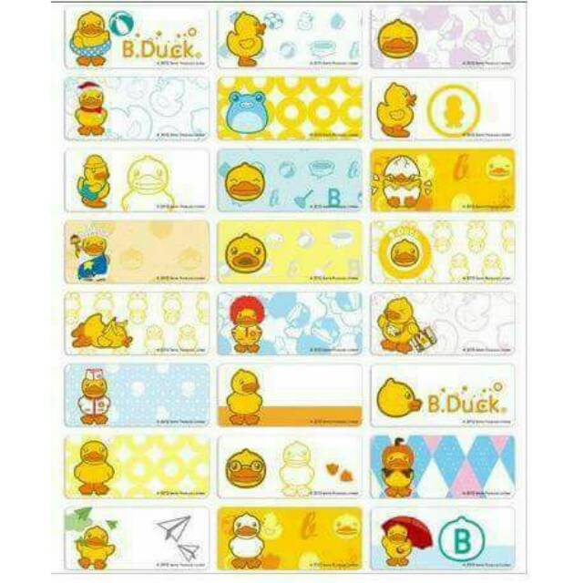 

Label nama anti air stiker waterproof Yellow Duck Ori