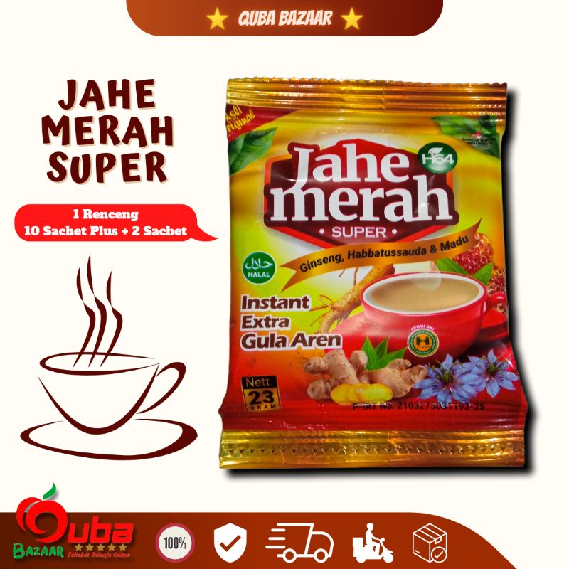 

Jahe Merah Super H64 Jahe Merah Instant Jahe Merah Extra Gula Aren Ginseng Habbatussauda dan Madu