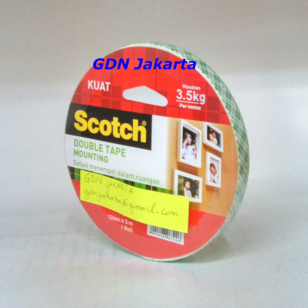 

Terbaru 3M Scotch Double Tape Mounting 110 3B Size 12 mm x 3 meter Original