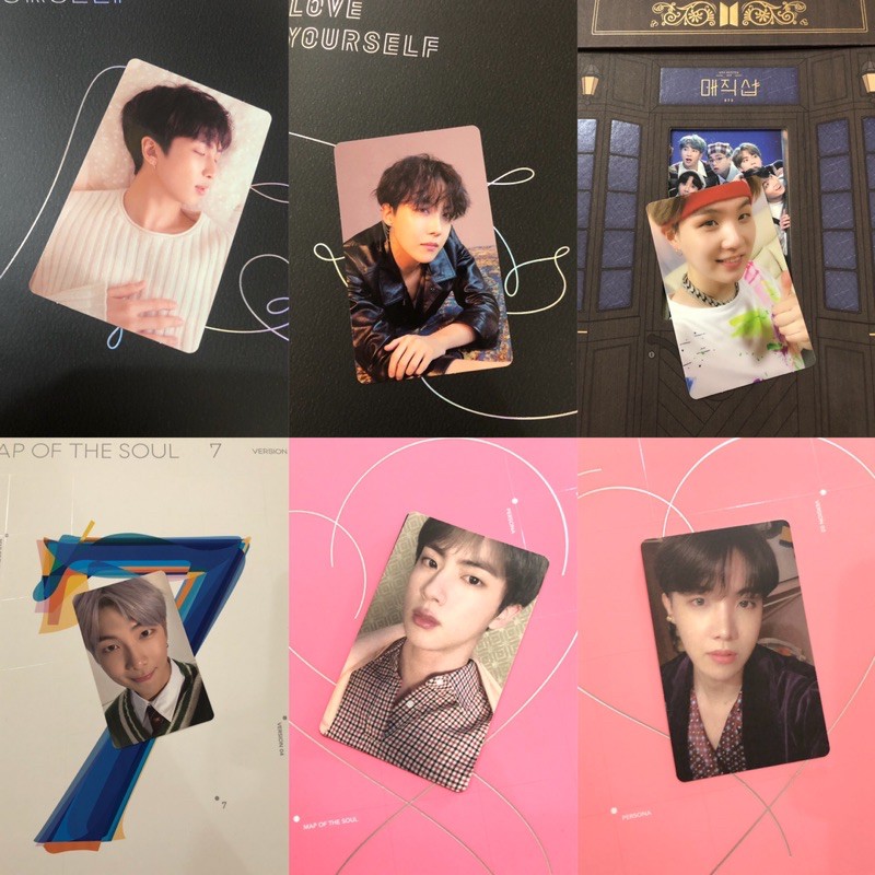 BTS PHOTOCARD JIN RM SUGA JHOPE (PERSONA VER 2 3 / TEAR VER O U / MOTS 7 VER 4 / 5TH MUSTER)