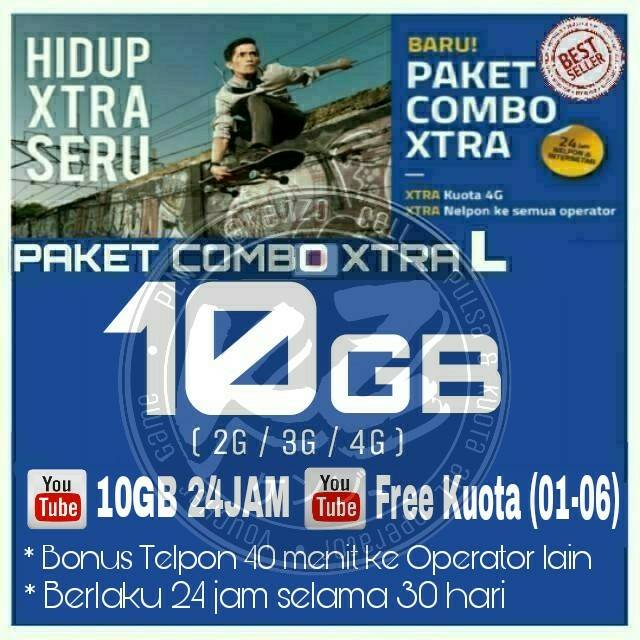 [ LANCAR ] XL XTRA COMBO 10GB ( DULU 12GB ) + FREE YOUTUBE 30HARI KUOTA PAKET DATA INTERNET PROMO
