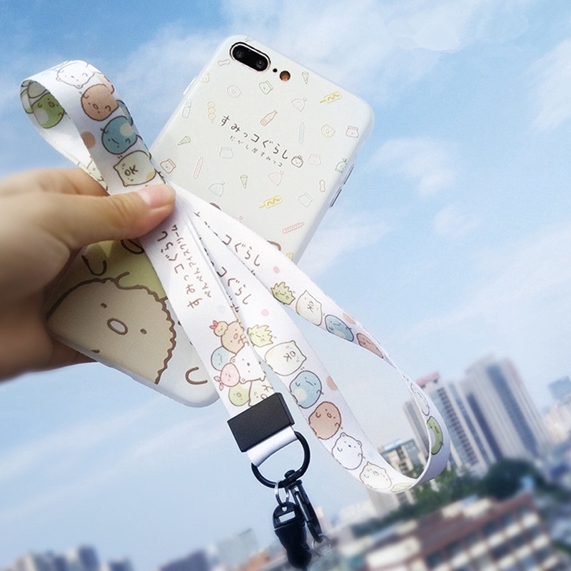 We Flower Snoopy Hello Kitty Mobile Phone Lanyard Handphone Keychain Cartoon Pikachu Pendant