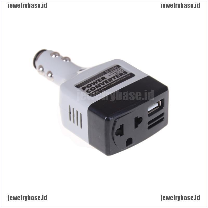 Base - Adapter Converter Inverter Dc 12v / 24v To Ac 220v Untuk Charger Mobil Power