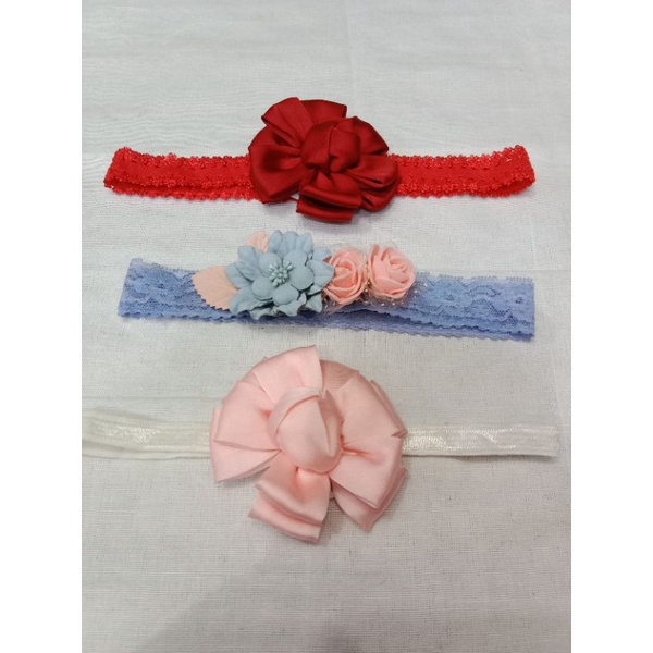 bando anak / bando bayi 3pcs / bandana bayi impor / headband / bando bayi