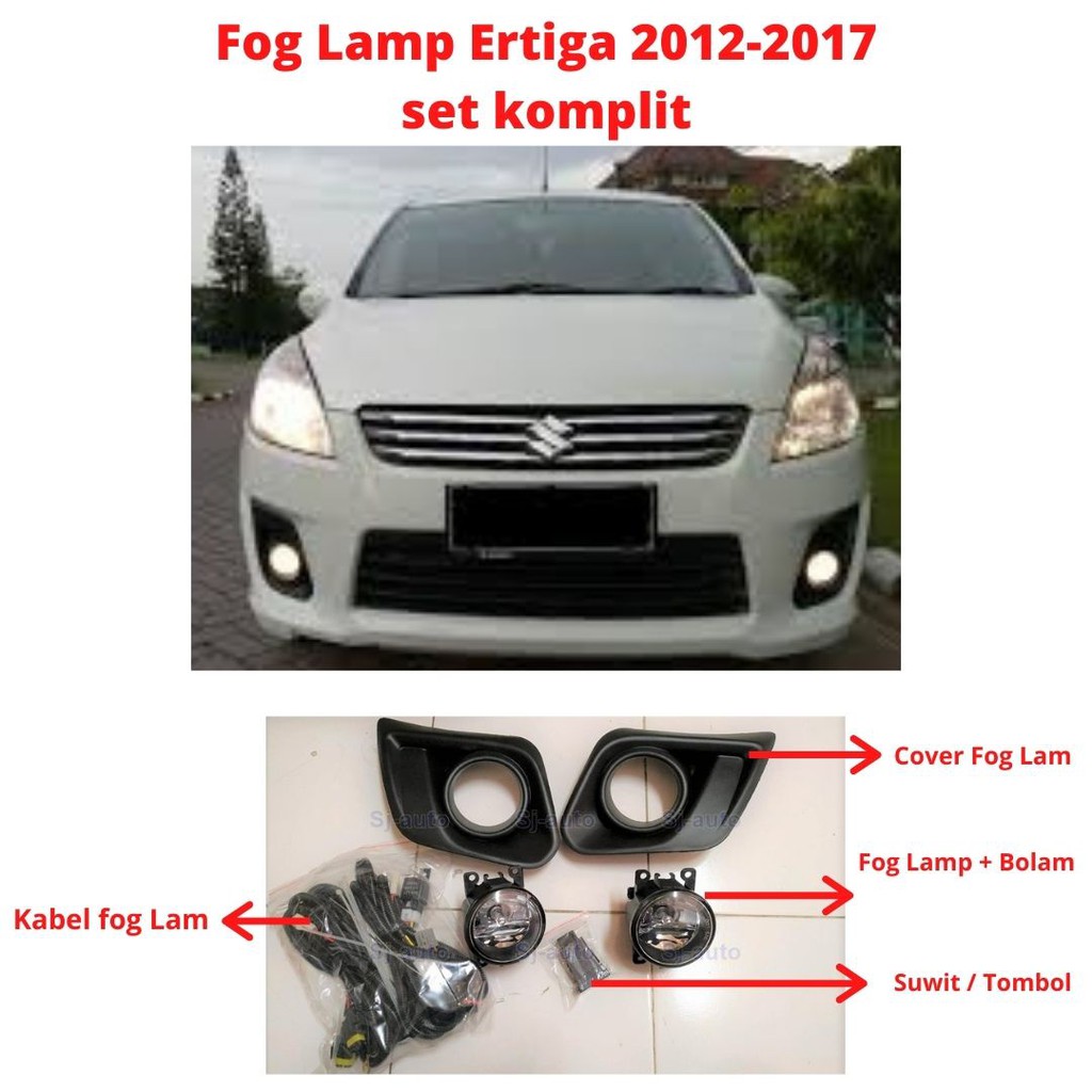 LAMPU FOG LAMP LAMPU KABUT MPBIL SUZUKU ERTIGA 2012-2017 FULLSET