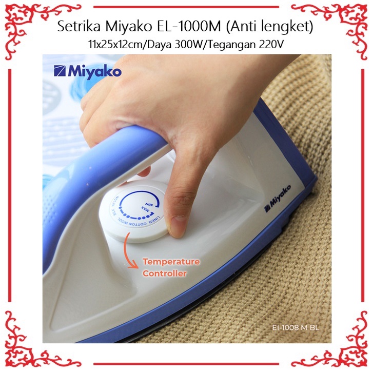 Setrika Miyako EL-1000M (Anti lengket)