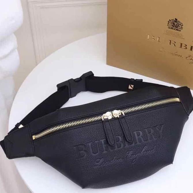 Pengiriman Cepat waist bag pria Burberry mirror Quality /wb 018 BARANG BAGUS