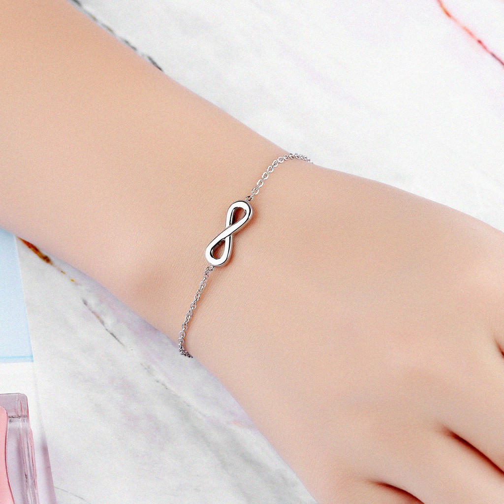  Gelang  Infinity Wanita Aksesoris Titanium  Korea Cocok 