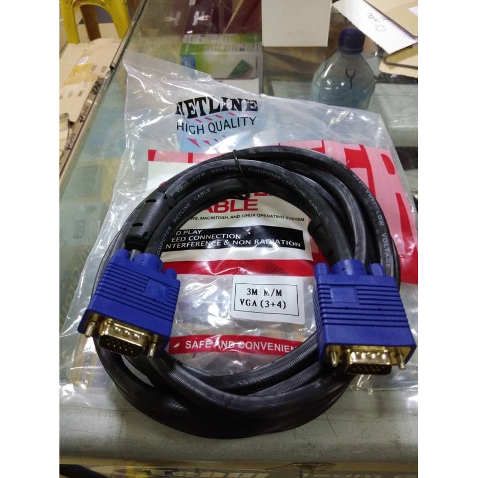 Netline Kabel VGA 3Meter Gold Plated