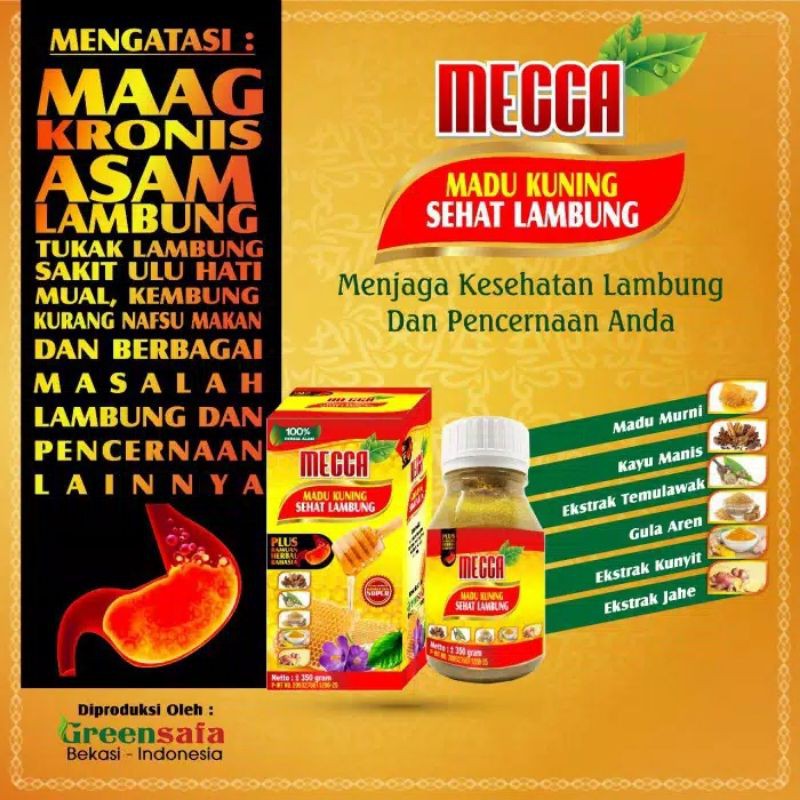 

MECCA/MADU KUNING SEHAT LAMBUNG 350 GRAM/ORIGINAL MADU HERBAL