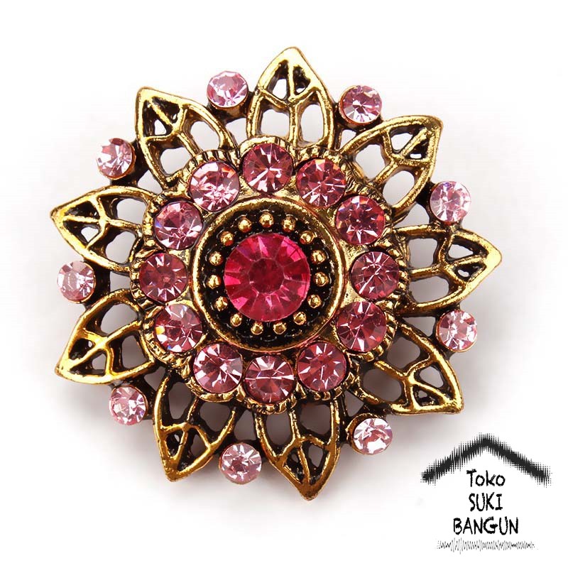 BRK 009-012 Bros Pin Mungil Bunga Wanita Fashion Flower Brooch Women