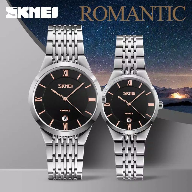 Jam Skmei 9139 original stainless bergaransi free box karton