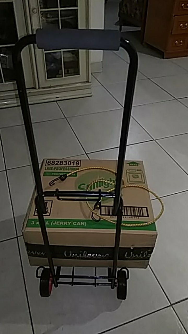 Kenmaster Trolley Cart Kt261 Black Troli Lipat Hitam Bawa Aqua Galon
