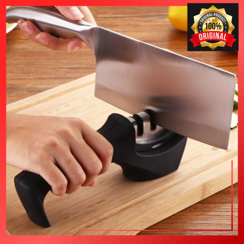 ASAHAN PISAU ALAT PENGASAH PISAU DAPUR DENGAN PEGANGAN Knife Sharpener