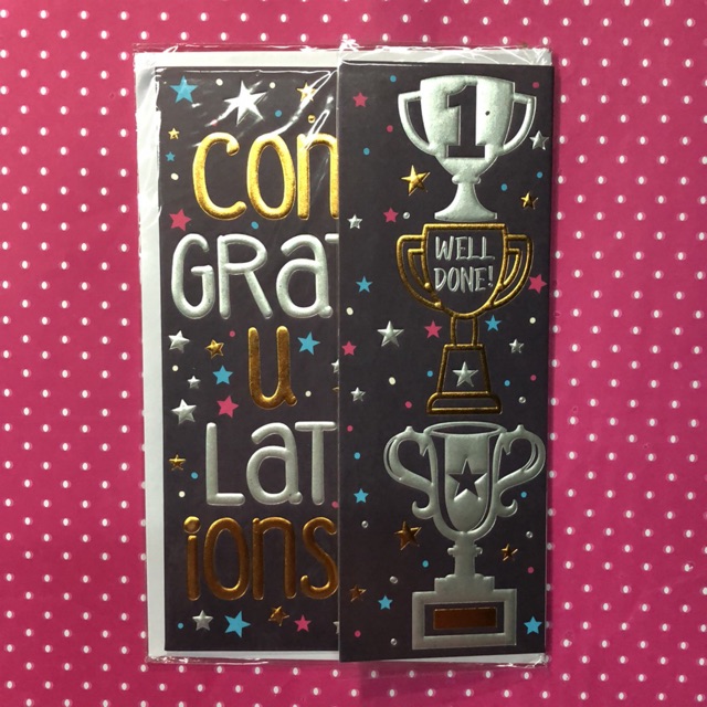 

Congratulation on your graduation card ( blue )