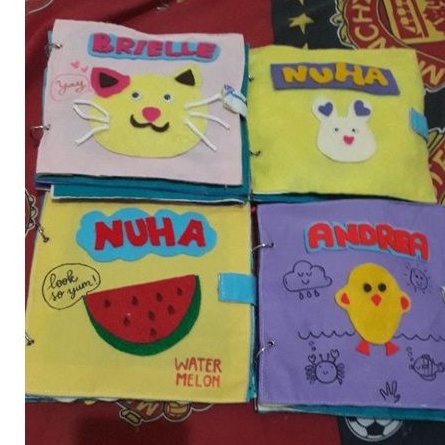 

Tomodachi Busy Book Felt/Busy Book Kain/Quiet Book Flanel 7 halaman