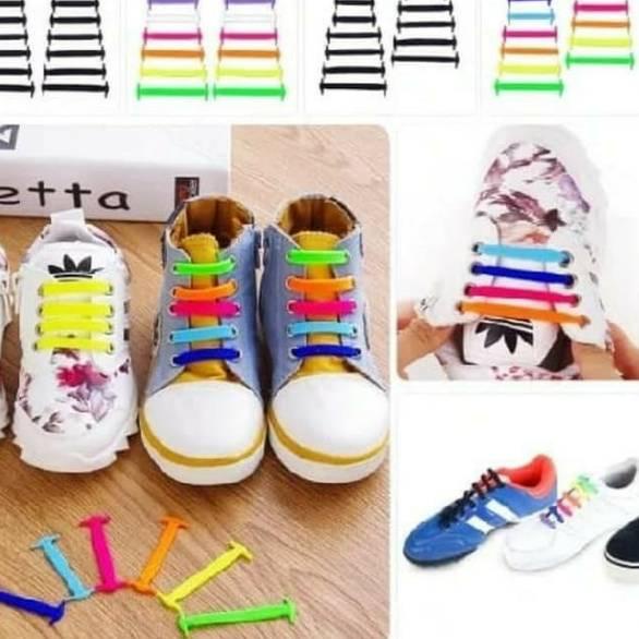 Premium Tali Sepatu Silikon Anak - Tali Sepatu Karet Anak Anak