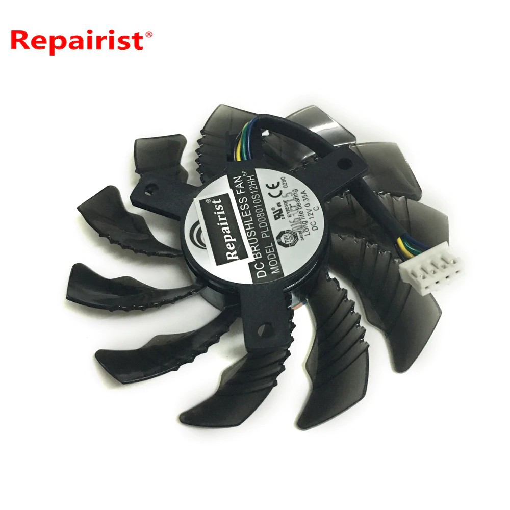 IMPORT Graphics Card Fan PWM PLD08010S12HH 76 MM 4Pin VGA Cooler Fans For GIGABYTE GTX960 GTX 960