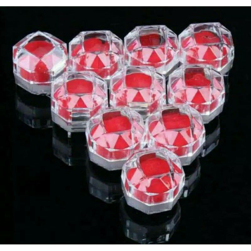 Tempat cincin batu akik kotak cincin perhiasan model kristal