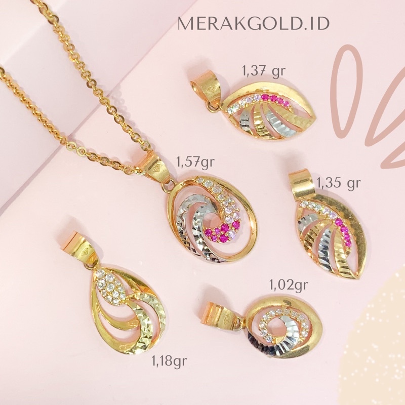 Liontin Emas Dubai Kalung Terbaru Emas Kadar 375