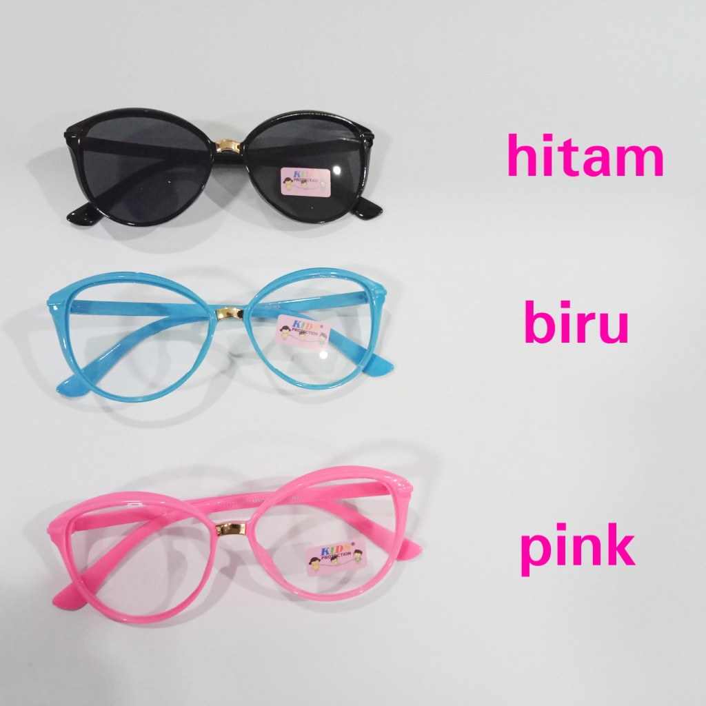 kacamata anak fashion korea laki & perempuan sunglasses murah sunglass hitam / bening bagus difoto