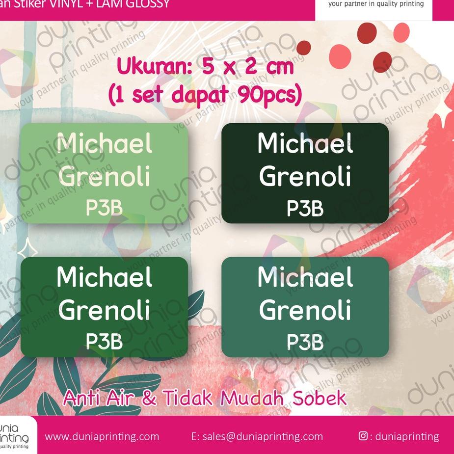 

stiker nama minimalis 케