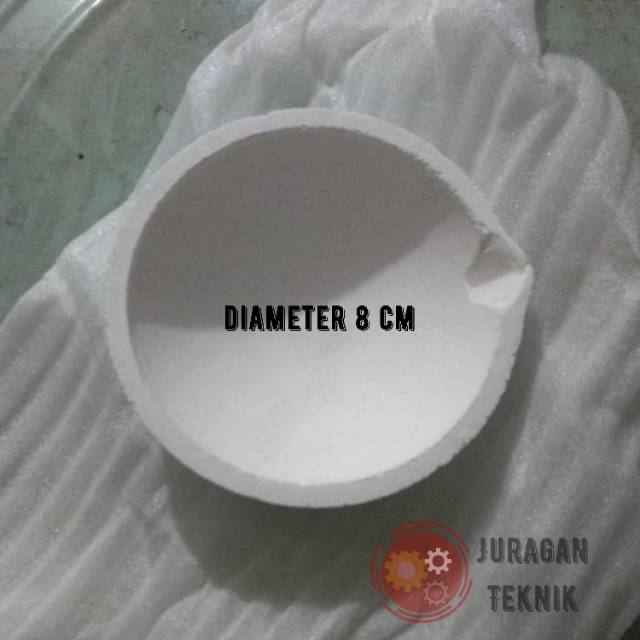 Kowi putih diameter 8 cm Mangkok Kowi Lebur Italy Baru Diameter 80 mm Tahan Suhu Hingga 1800 C